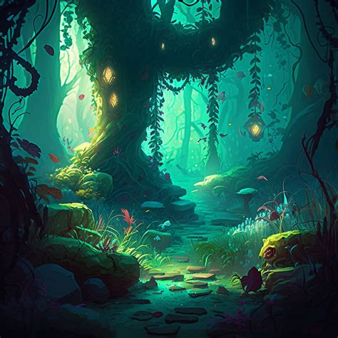 Enchanted magical grove